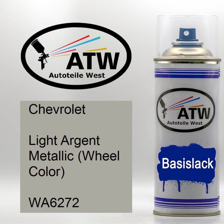 Chevrolet, Light Argent Metallic (Wheel Color), WA6272: 400ml Sprühdose, von ATW Autoteile West.